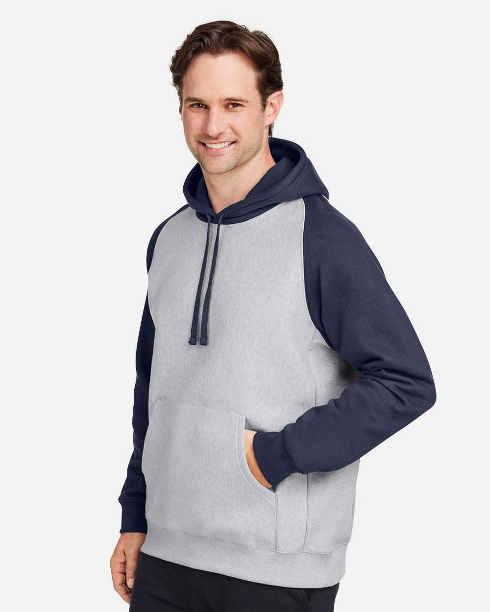 Team 365-TT96CB-Unisex Zone HydroSport™ Heavyweight Colorblock Hooded Sweatshirt - Image 5
