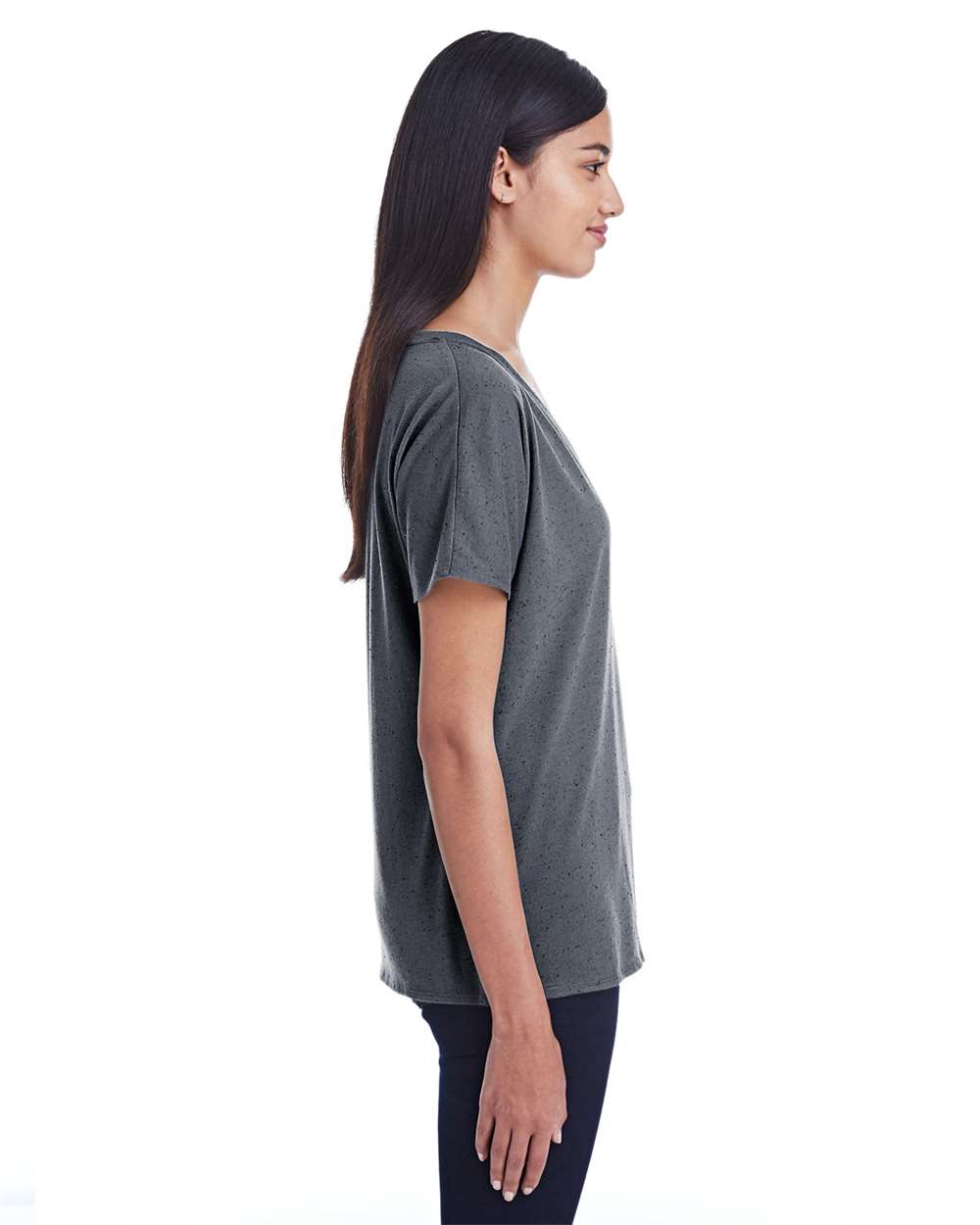 Threadfast Apparel-203FV-Women's Tri-Blend Fleck V-Neck T-Shirt - Image 5