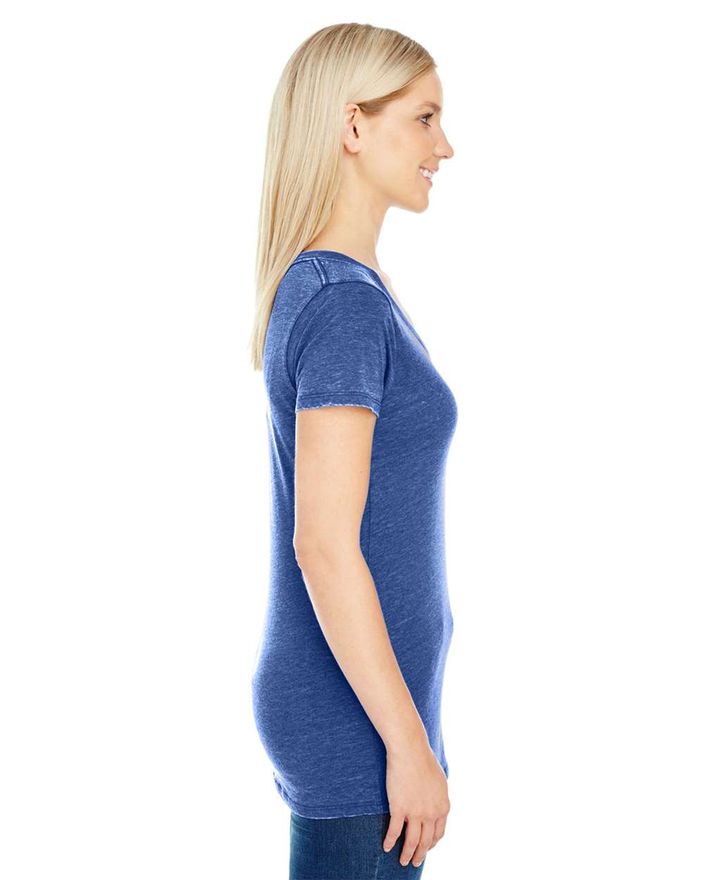 Threadfast Apparel-208B-Women's Vintage Dye V-Neck T-Shirt - Image 9