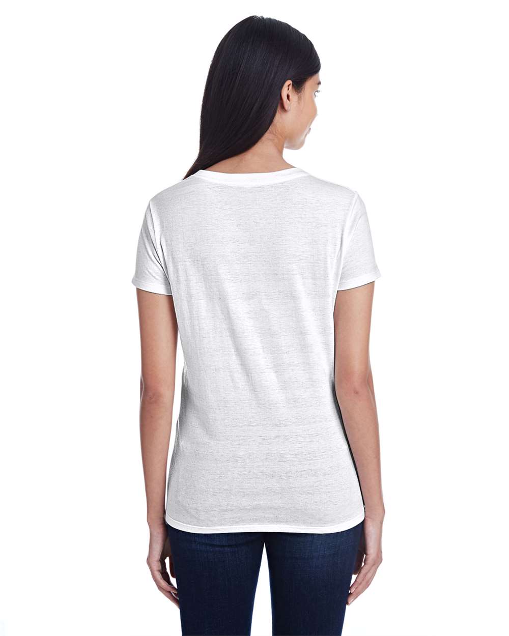 Threadfast Apparel-252RV-Women's Invisible Stripe V-Neck T-Shirt - Image 10
