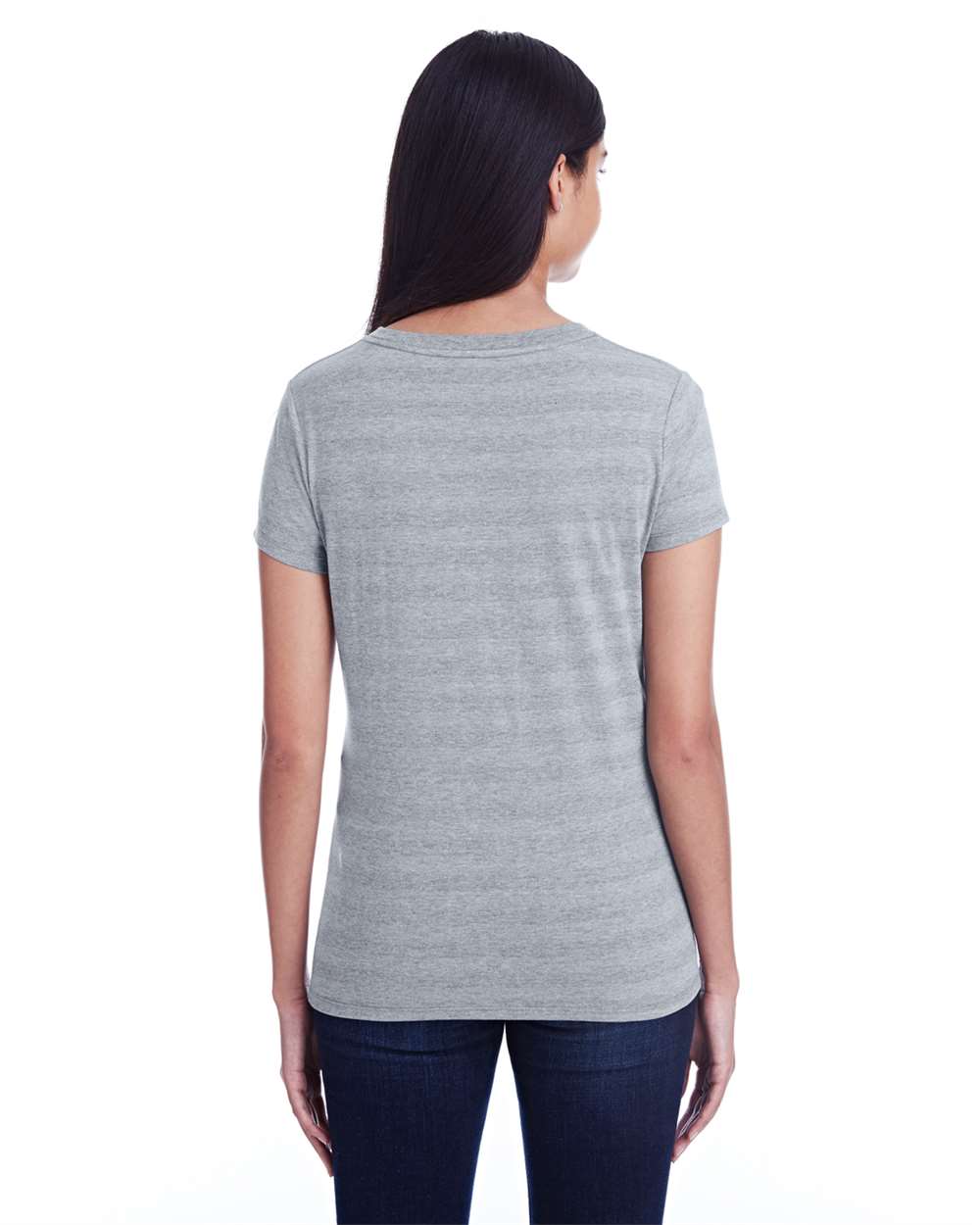 Threadfast Apparel-252RV-Women's Invisible Stripe V-Neck T-Shirt - Image 7