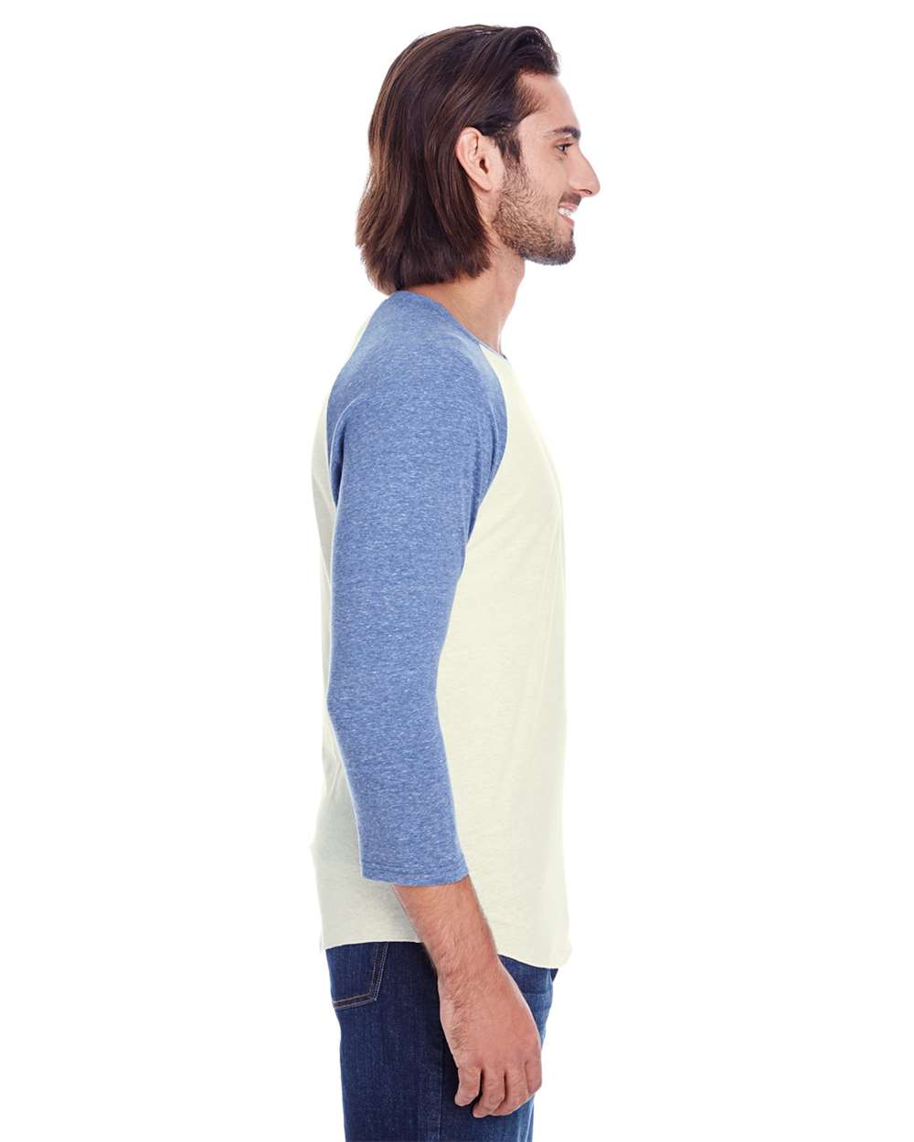 Threadfast Apparel-302G-Triblend Three-Quarter Sleeve Raglan T-Shirt - Image 10