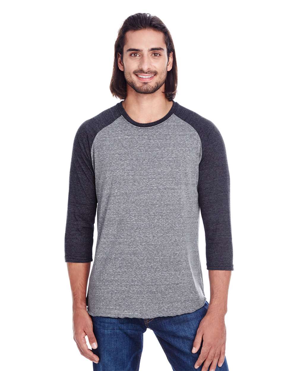 Threadfast Apparel-302G-Triblend Three-Quarter Sleeve Raglan T-Shirt - Image 11