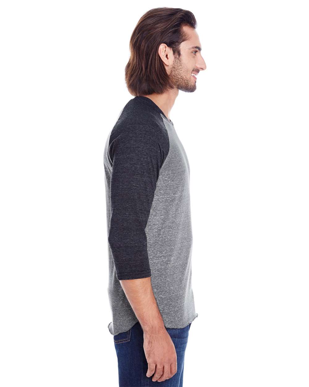 Threadfast Apparel-302G-Triblend Three-Quarter Sleeve Raglan T-Shirt - Image 12