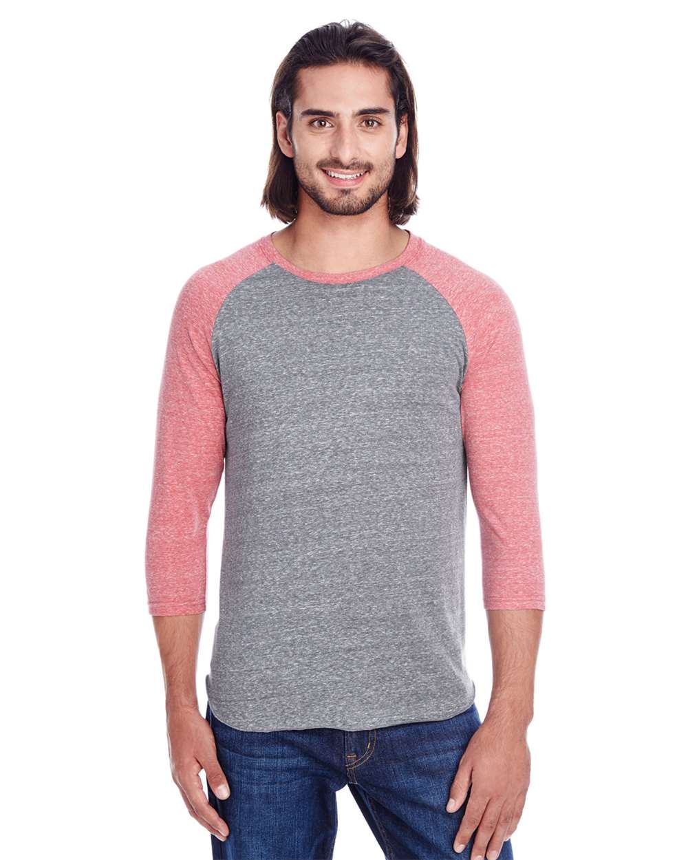 Threadfast Apparel-302G-Triblend Three-Quarter Sleeve Raglan T-Shirt - Image 13