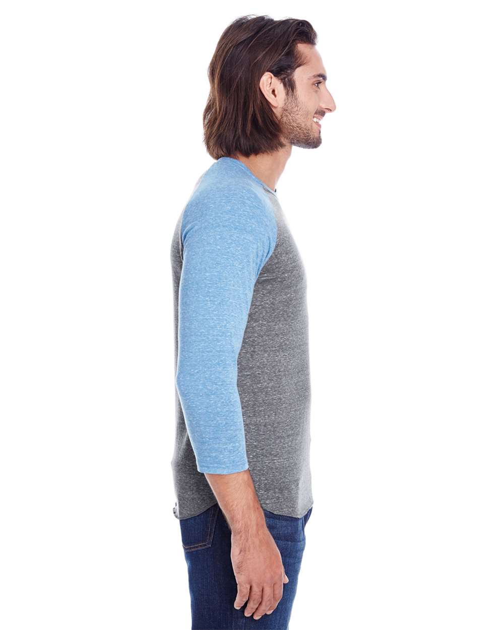 Threadfast Apparel-302G-Triblend Three-Quarter Sleeve Raglan T-Shirt - Image 16