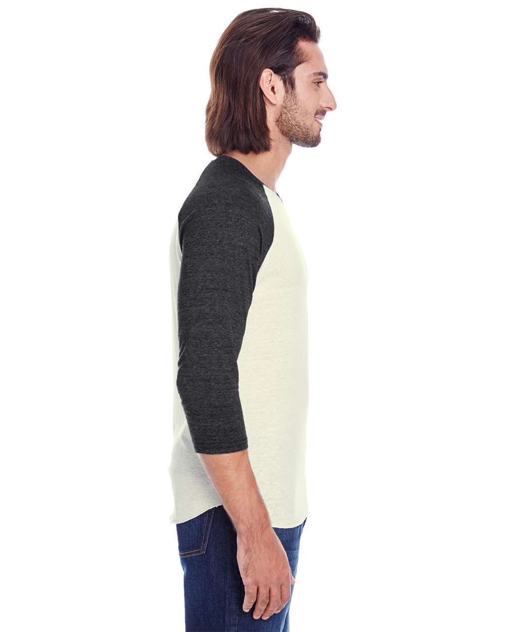 Threadfast Apparel-302G-Triblend Three-Quarter Sleeve Raglan T-Shirt - Image 5