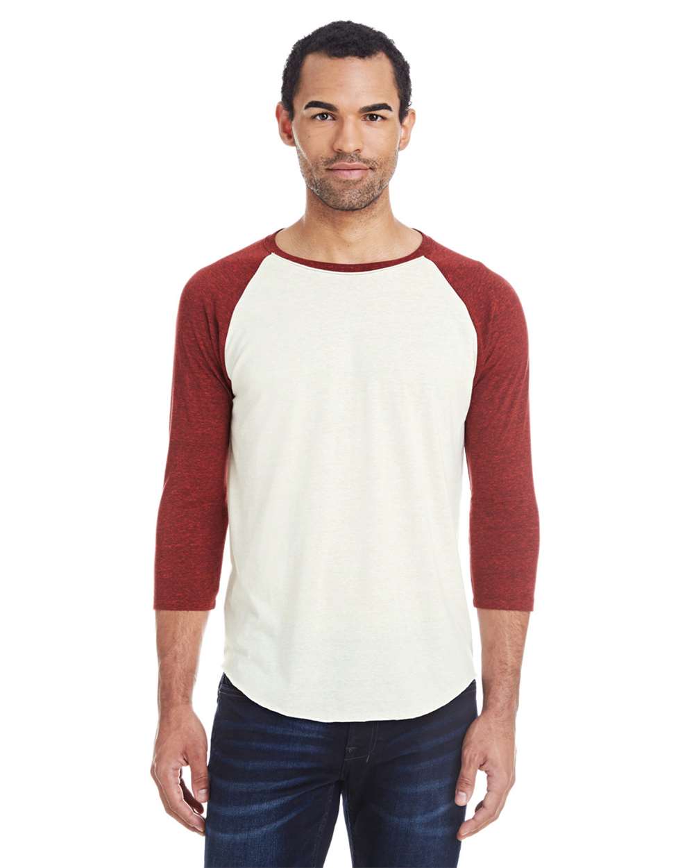 Threadfast Apparel-302G-Triblend Three-Quarter Sleeve Raglan T-Shirt - Image 6