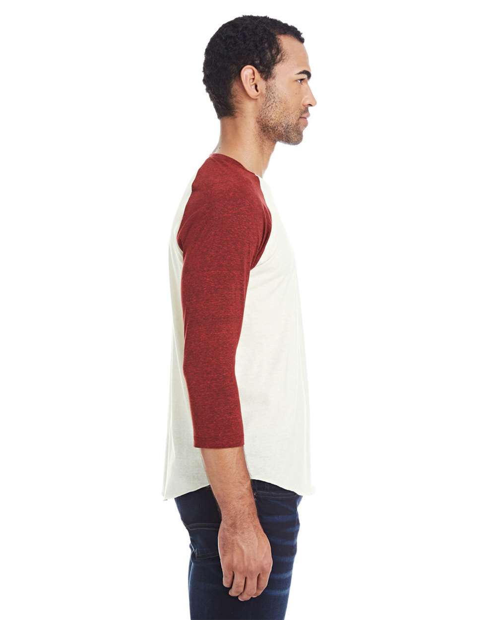 Threadfast Apparel-302G-Triblend Three-Quarter Sleeve Raglan T-Shirt - Image 7