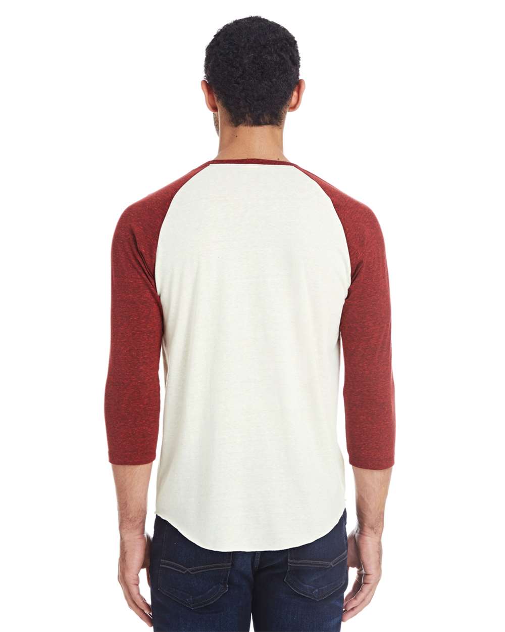 Threadfast Apparel-302G-Triblend Three-Quarter Sleeve Raglan T-Shirt - Image 8