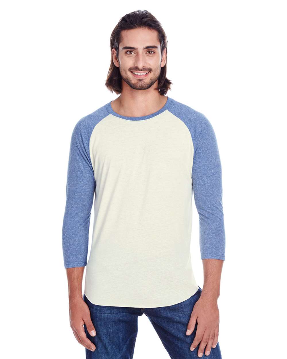 Threadfast Apparel-302G-Triblend Three-Quarter Sleeve Raglan T-Shirt - Image 9