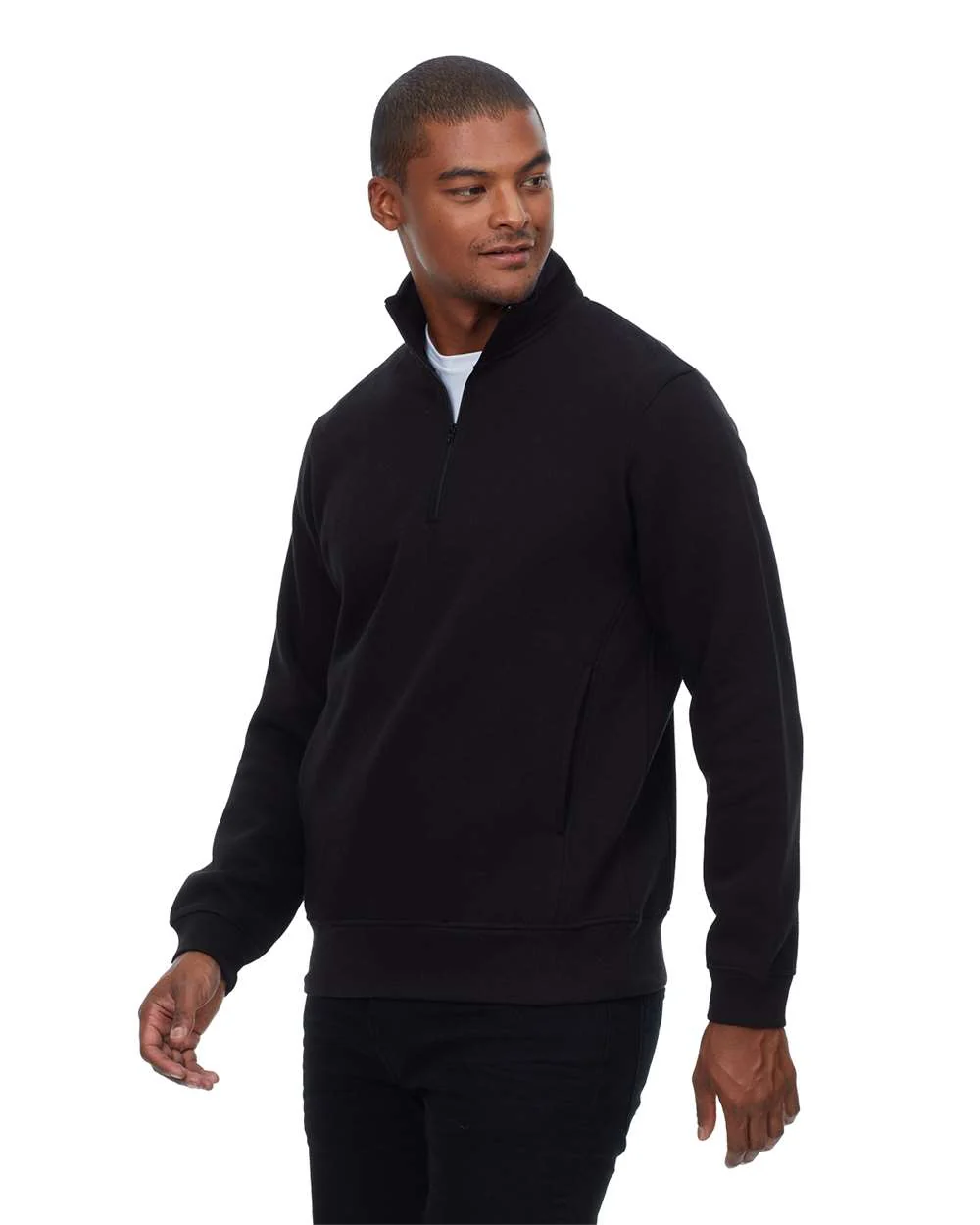 Threadfast Apparel-320Q-Ultimate Fleece Quarter-Zip Sweatshirt - Image 2