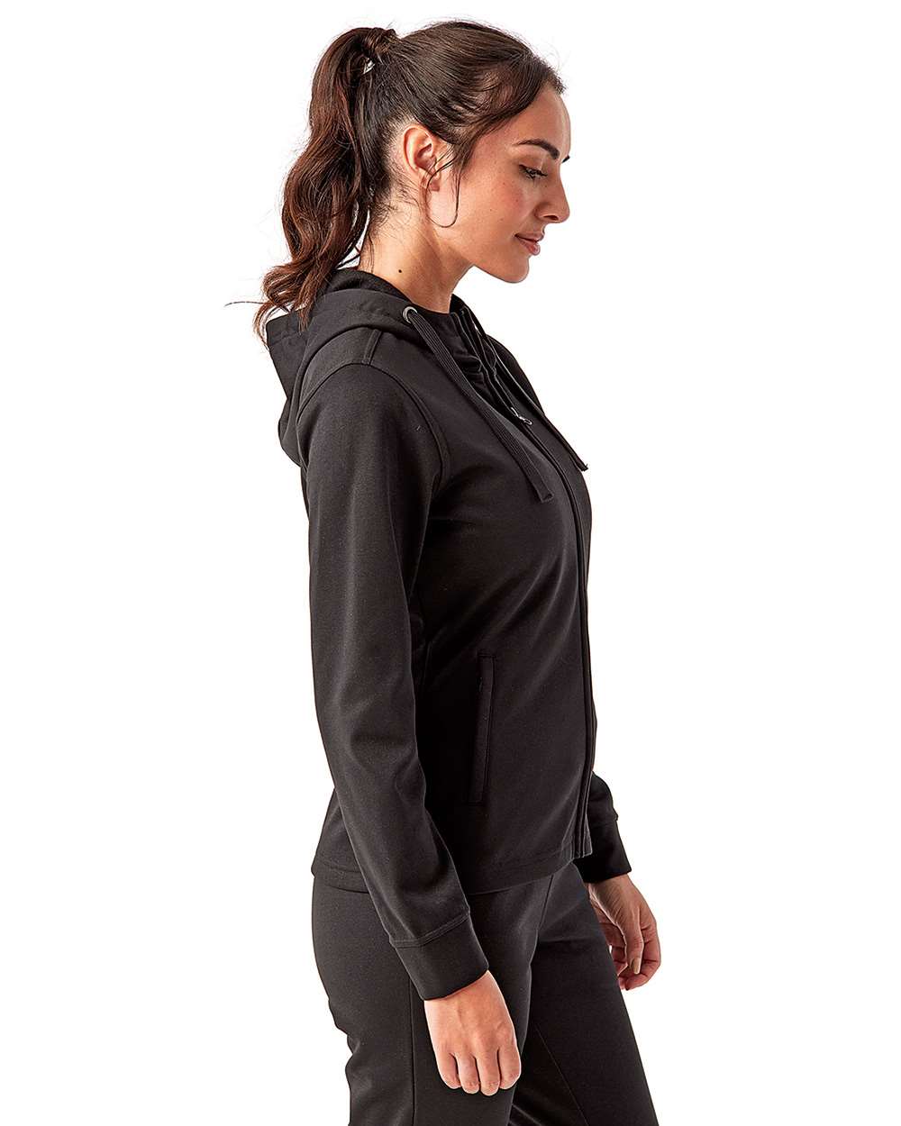TriDri-TD498-Womens Spun Dyed Full-Zip Hooded Sweatshirt - Image 3