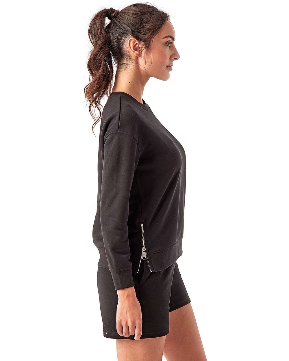 TriDri-TD600-Women's Billie Side-Zip Sweatshirt - Image 3
