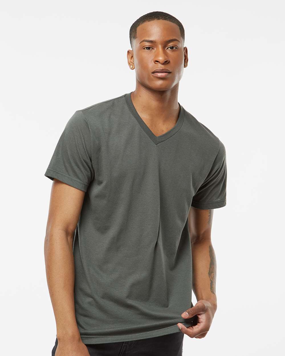 Tultex-207-Poly-Rich V-Neck T-Shirt - Image 11