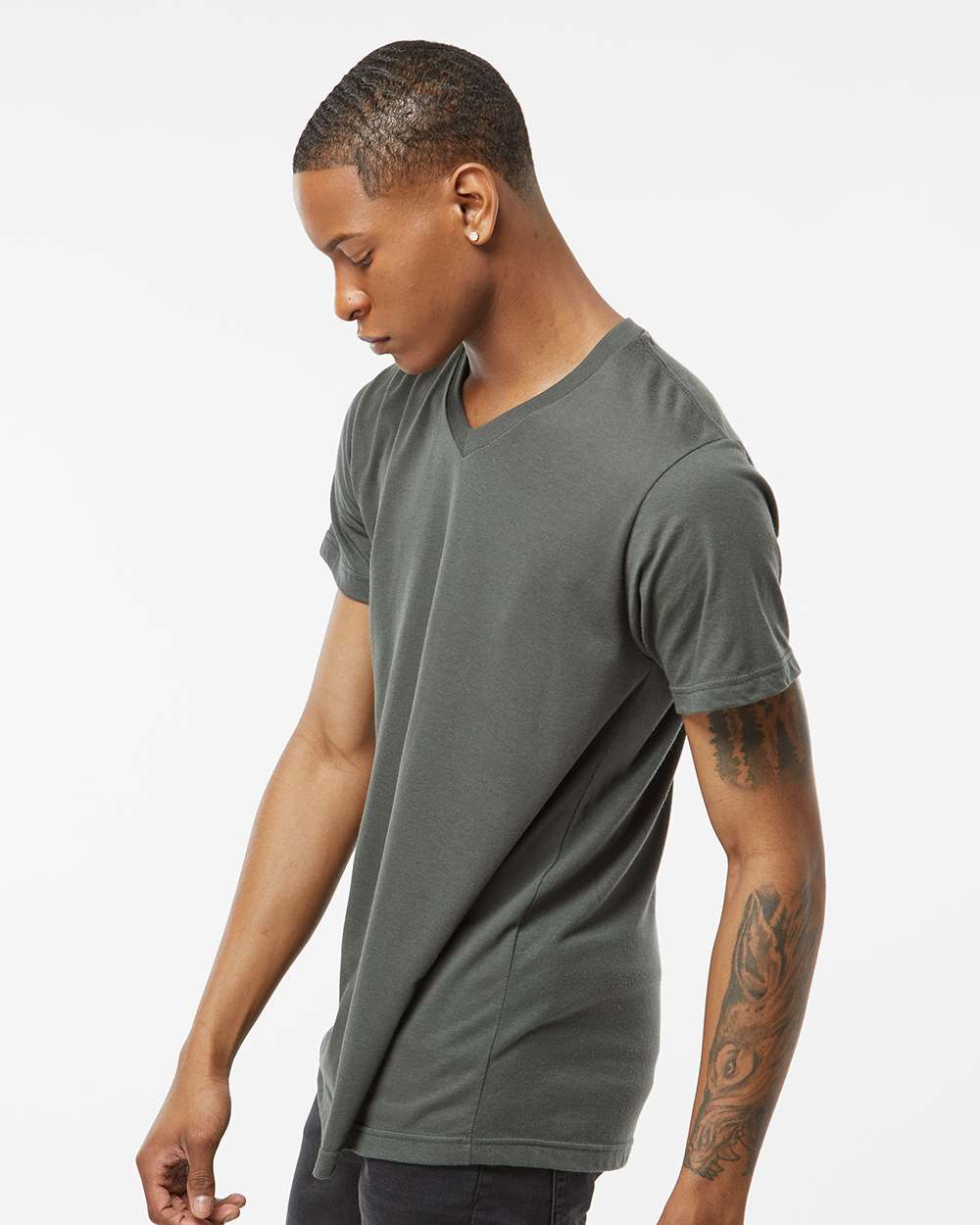 Tultex-207-Poly-Rich V-Neck T-Shirt - Image 12