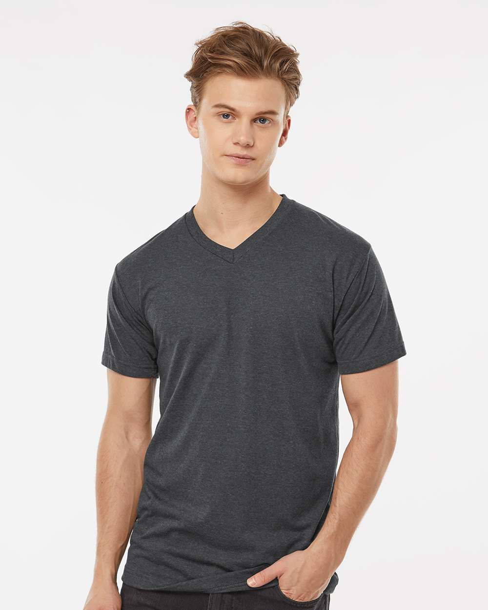 Tultex-207-Poly-Rich V-Neck T-Shirt - Image 17