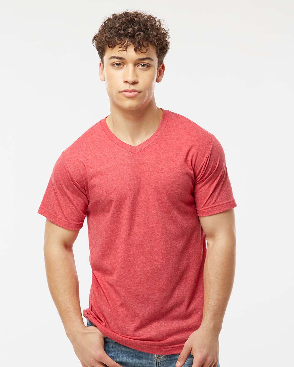 Tultex-207-Poly-Rich V-Neck T-Shirt - Image 41