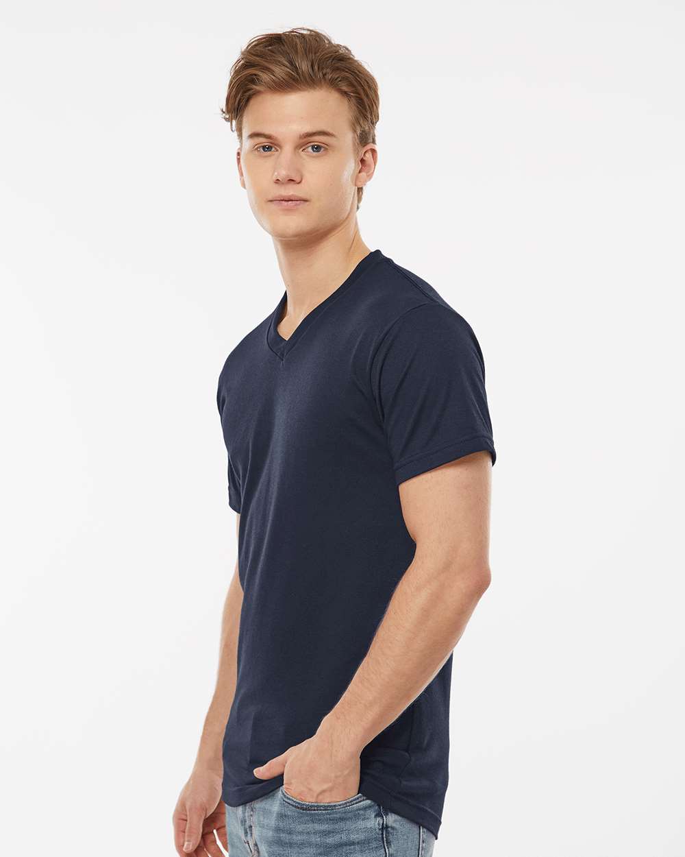 Tultex-207-Poly-Rich V-Neck T-Shirt - Image 48