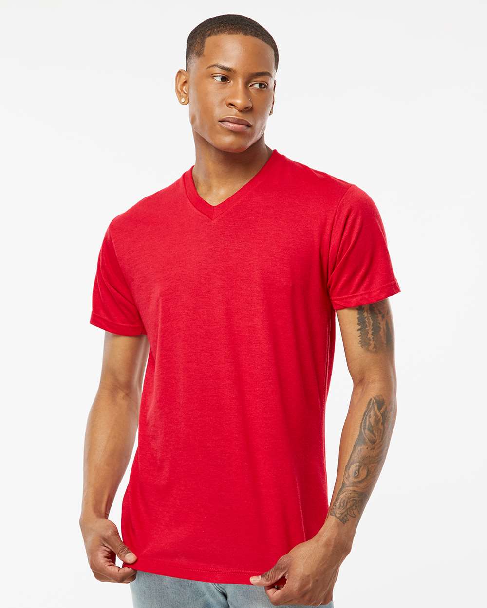 Tultex-207-Poly-Rich V-Neck T-Shirt - Image 53