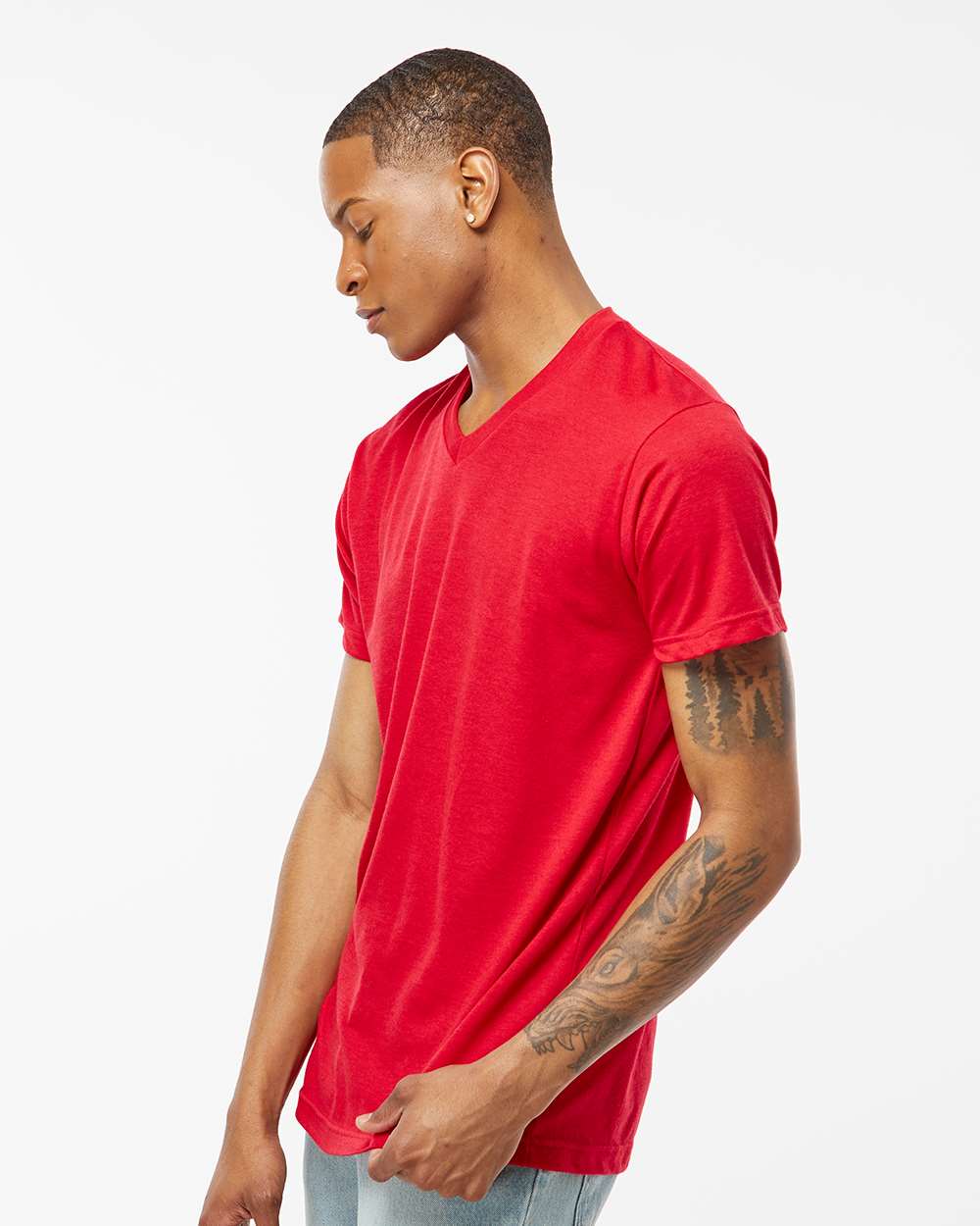 Tultex-207-Poly-Rich V-Neck T-Shirt - Image 54