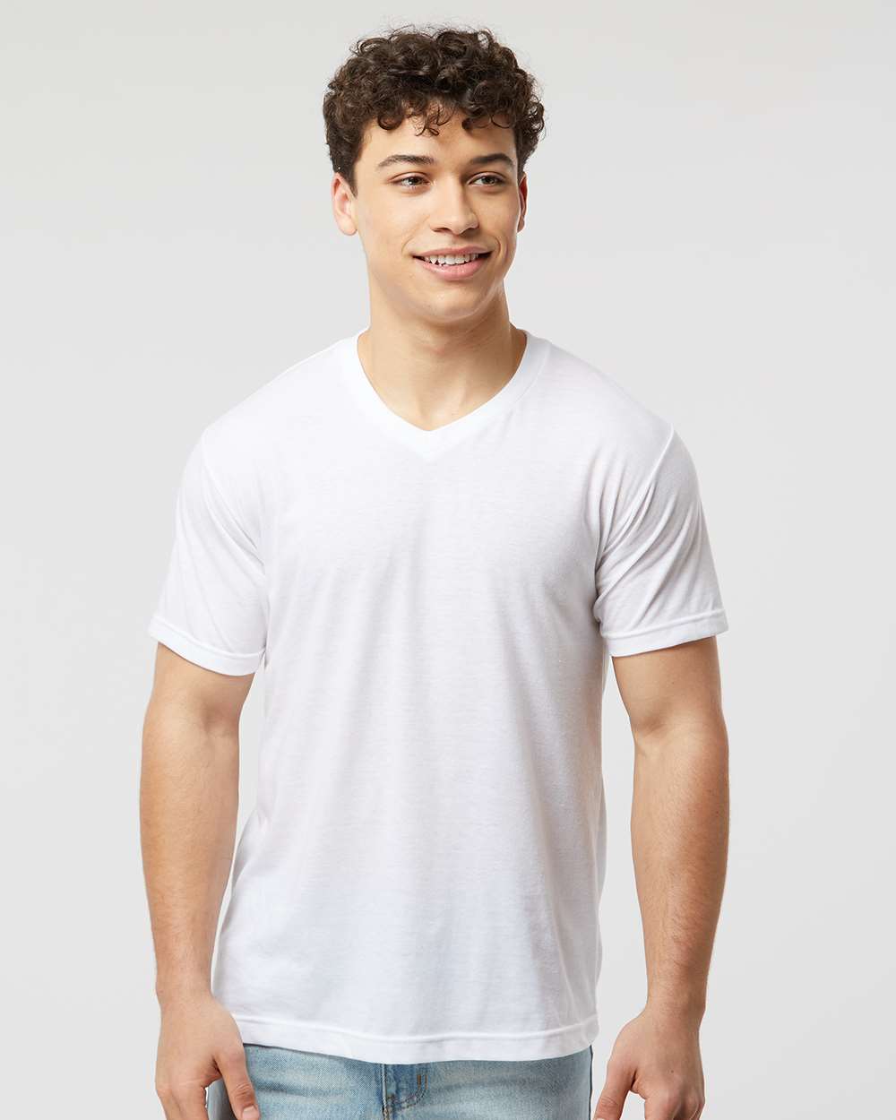Tultex-207-Poly-Rich V-Neck T-Shirt - Image 59