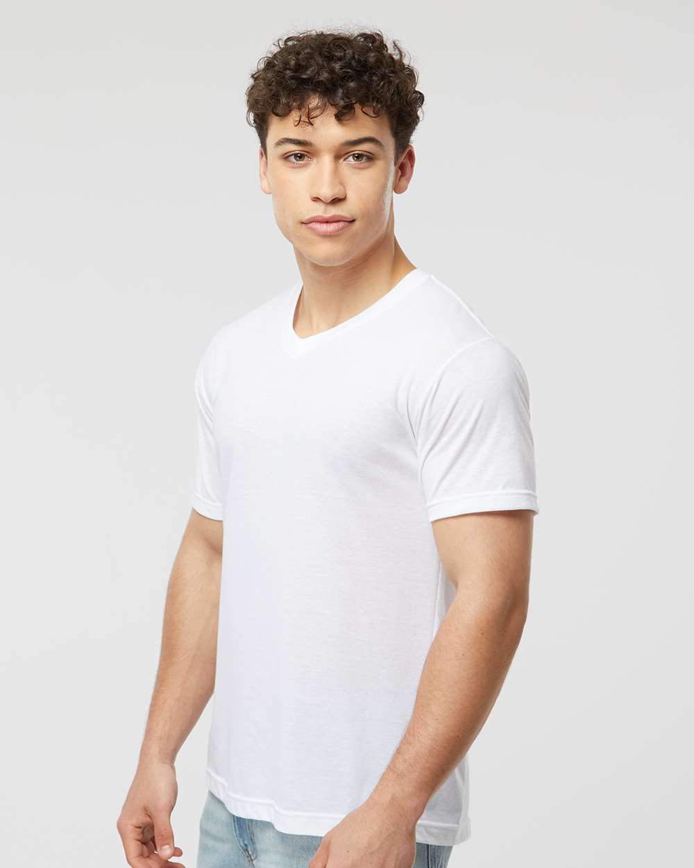 Tultex-207-Poly-Rich V-Neck T-Shirt - Image 60