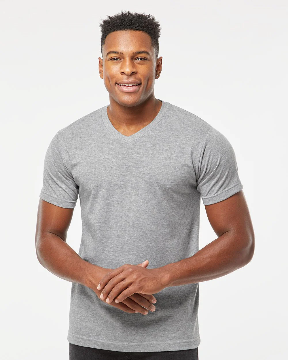 Tultex-207-Poly-Rich V-Neck T-Shirt - Image 7