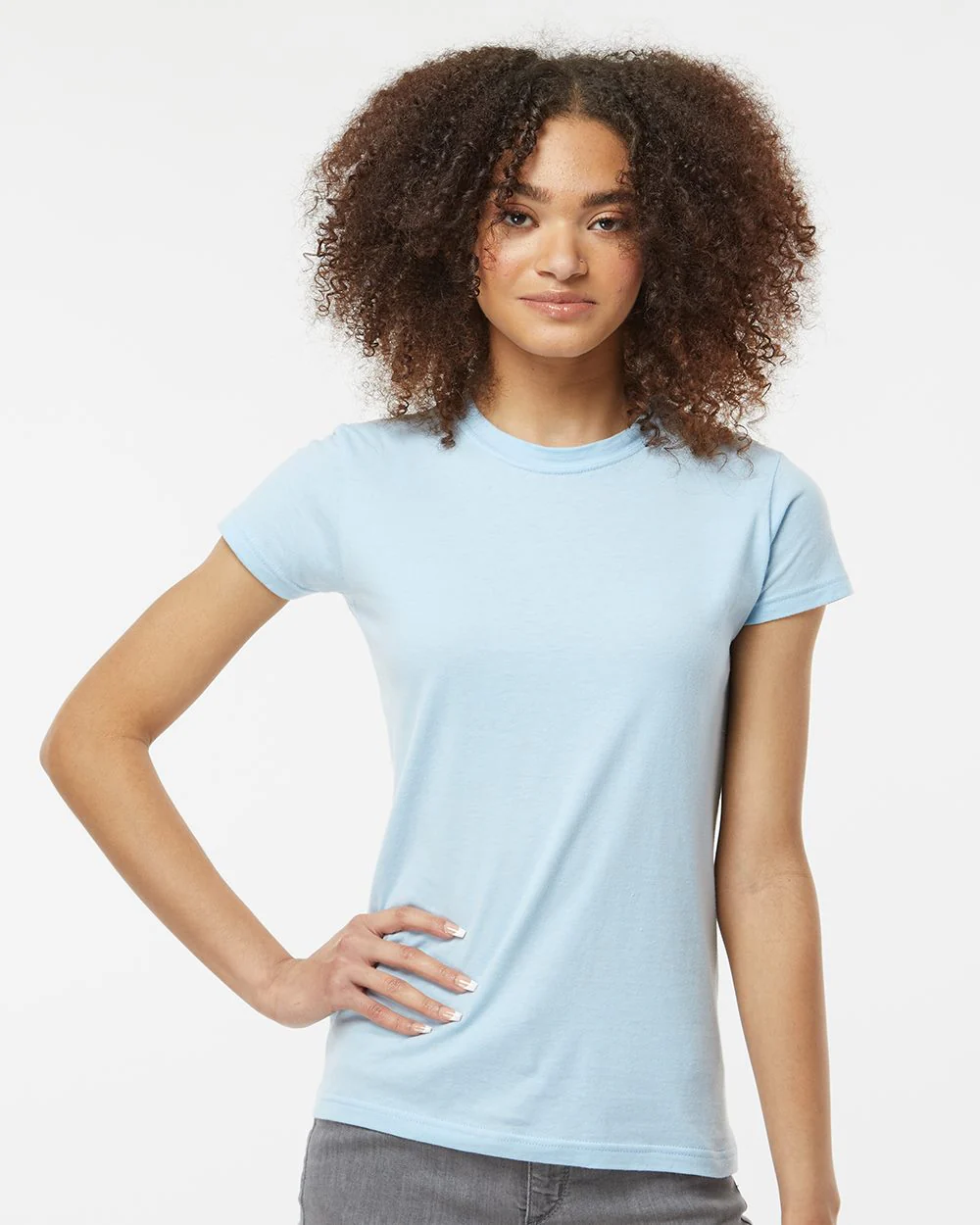Tultex-213-Women's Fine Jersey Slim Fit T-Shirt - Image 7