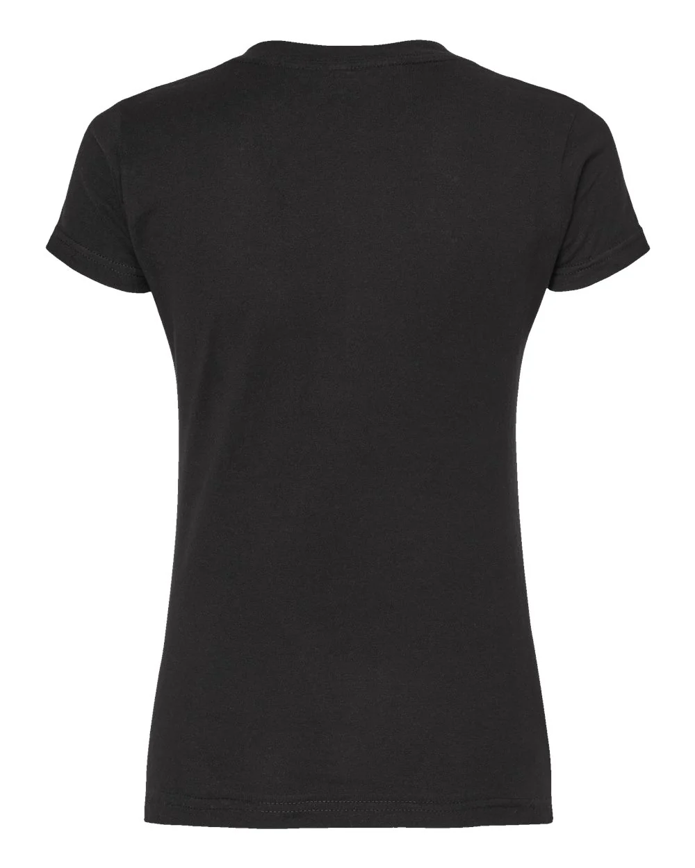 Tultex-214-Women's Fine Jersey V-Neck T-Shirt - Image 2