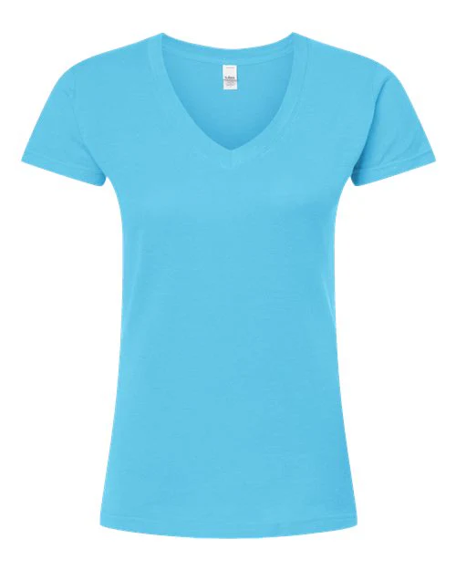 Tultex-214-Women's Fine Jersey V-Neck T-Shirt - Image 32