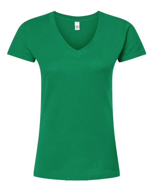 Tultex-214-Women's Fine Jersey V-Neck T-Shirt - Image 36