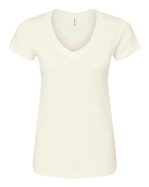 Tultex-214-Women's Fine Jersey V-Neck T-Shirt - Image 37