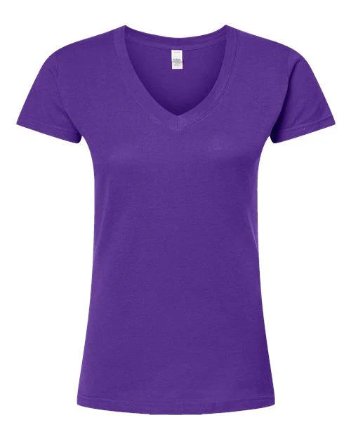 Tultex-214-Women's Fine Jersey V-Neck T-Shirt - Image 40