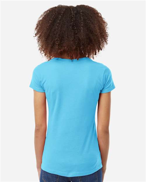 Tultex-214-Women's Fine Jersey V-Neck T-Shirt - Image 45