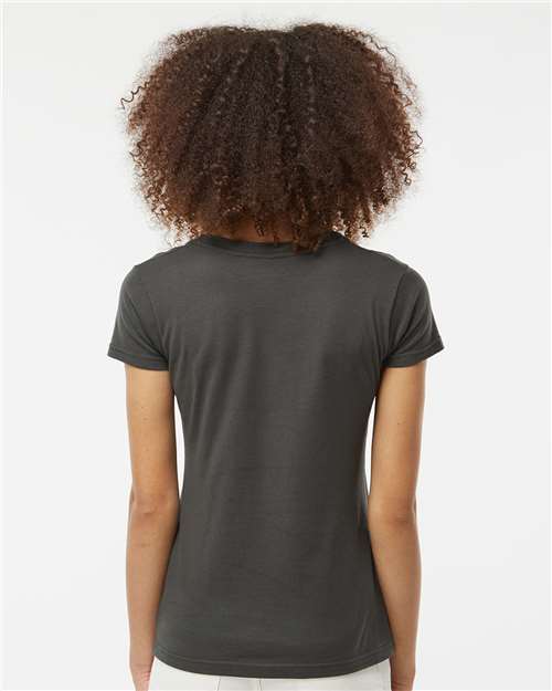 Tultex-214-Women's Fine Jersey V-Neck T-Shirt - Image 48