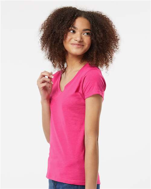 Tultex-214-Women's Fine Jersey V-Neck T-Shirt - Image 50
