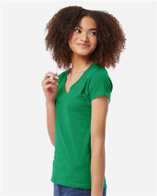 Tultex-214-Women's Fine Jersey V-Neck T-Shirt - Image 53