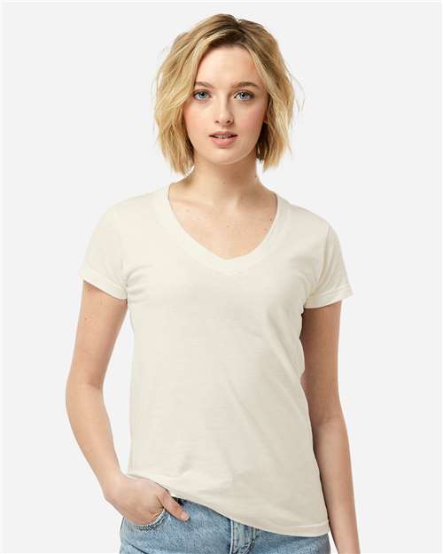 Tultex-214-Women's Fine Jersey V-Neck T-Shirt - Image 55