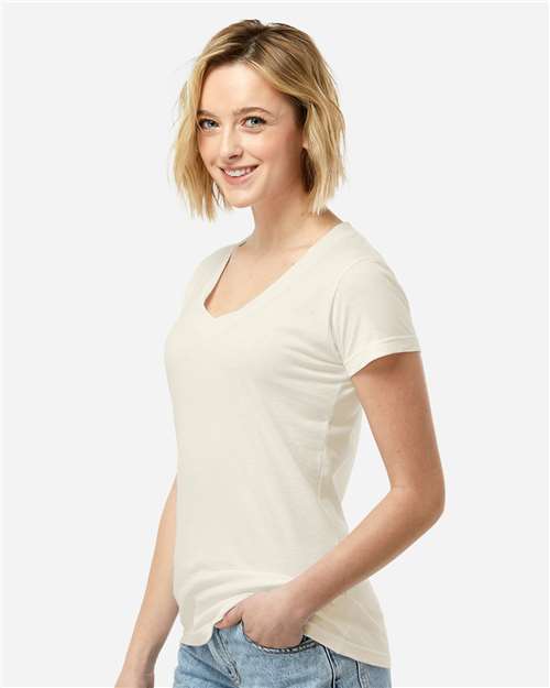 Tultex-214-Women's Fine Jersey V-Neck T-Shirt - Image 56