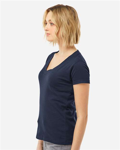Tultex-214-Women's Fine Jersey V-Neck T-Shirt - Image 59