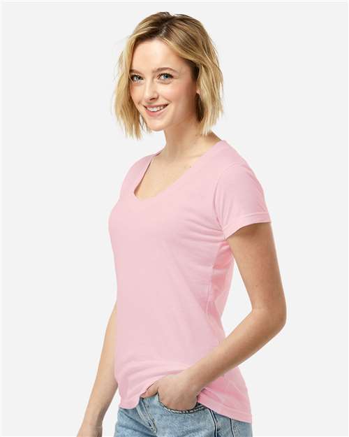 Tultex-214-Women's Fine Jersey V-Neck T-Shirt - Image 62