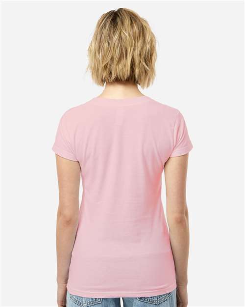 Tultex-214-Women's Fine Jersey V-Neck T-Shirt - Image 63