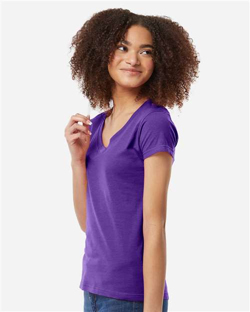 Tultex-214-Women's Fine Jersey V-Neck T-Shirt - Image 65