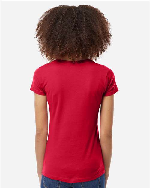 Tultex-214-Women's Fine Jersey V-Neck T-Shirt - Image 69