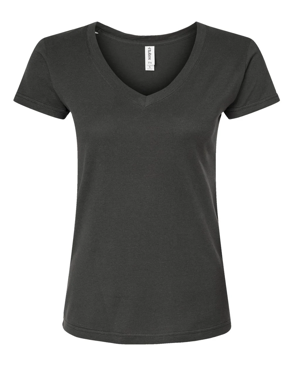 Tultex-214-Women's Fine Jersey V-Neck T-Shirt - Image 8