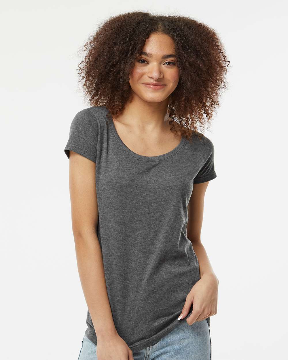 Tultex-243-Women's Poly-Rich Scoop Neck T-Shirt - Image 11