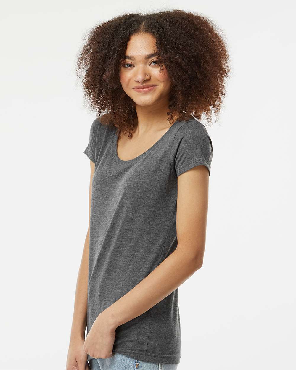 Tultex-243-Women's Poly-Rich Scoop Neck T-Shirt - Image 12