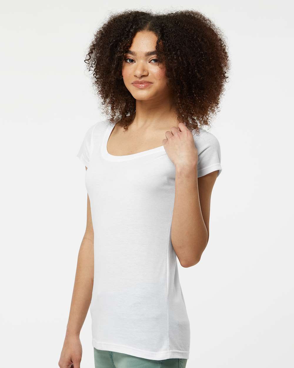 Tultex-243-Women's Poly-Rich Scoop Neck T-Shirt - Image 36