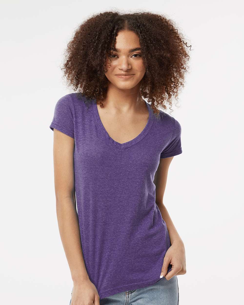 Tultex-244-Women's Poly-Rich V-Neck T-Shirt - Image 17